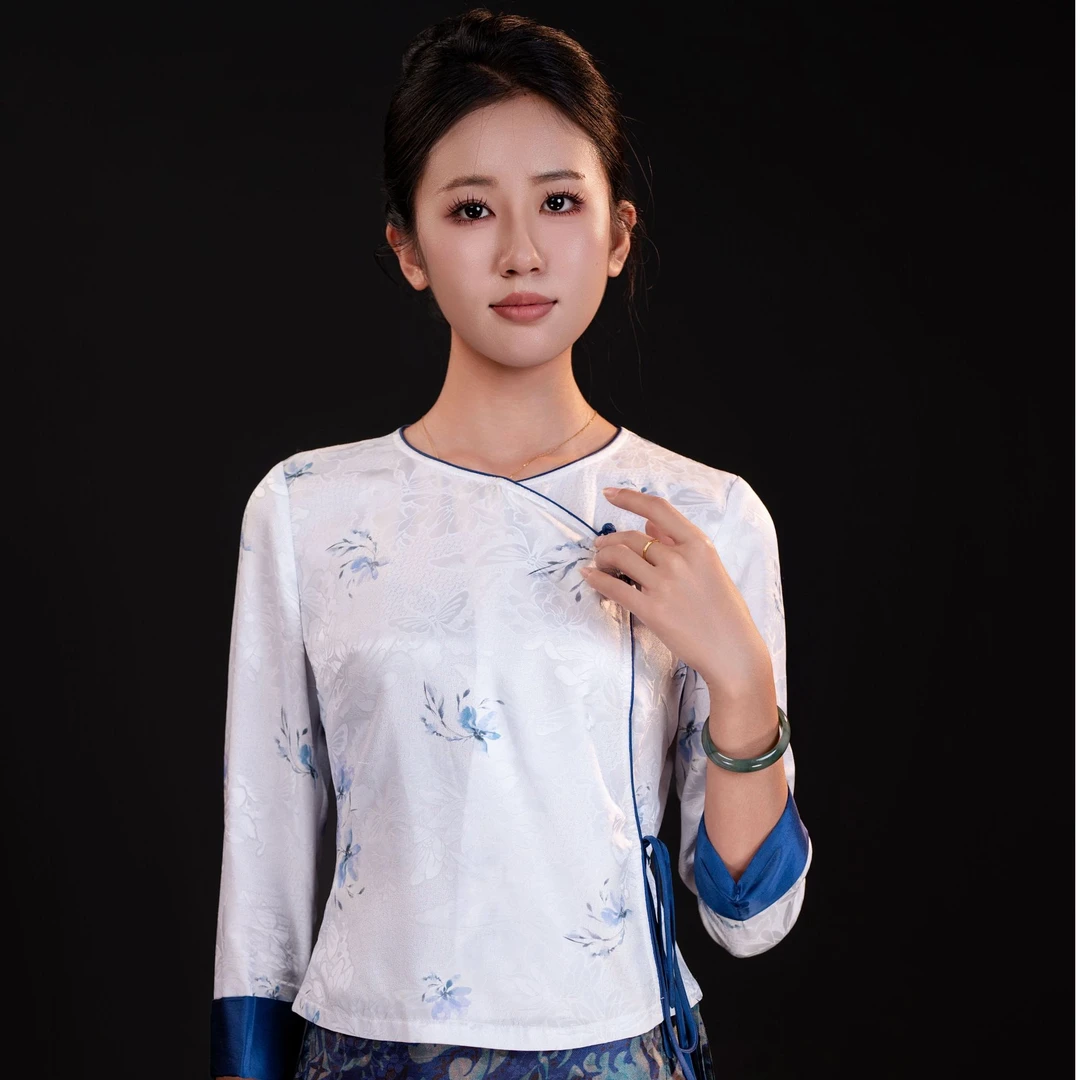 玉家人【勐瓷】桑蚕丝傣族服装改良服饰中国风民族风