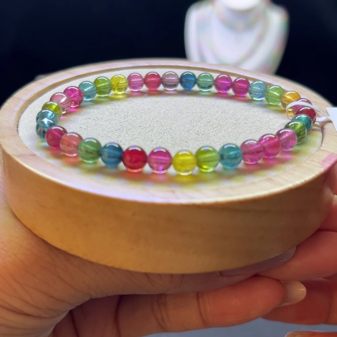 未镶嵌碧玺手链色标5.8mm