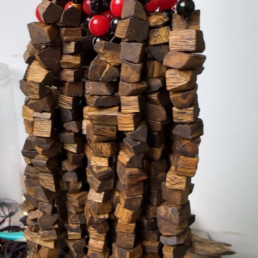 沉香沉香碎屑绿棋楠双股车载件原汁原味