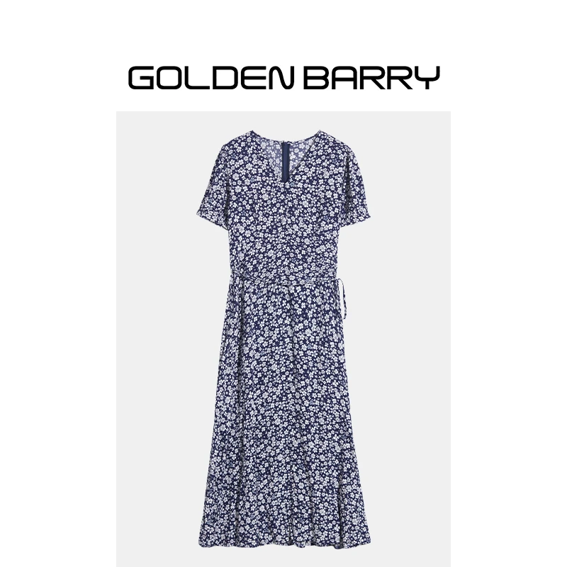 GOLDENBARRY开衩法式碎花连衣裙301253【微瑕1】