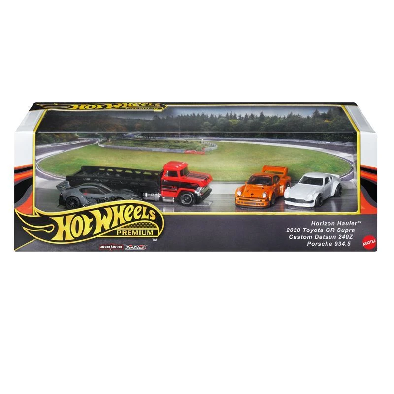 风火轮丰田速霸车库套装  货车达特桑保时捷934 合金车模GMH39