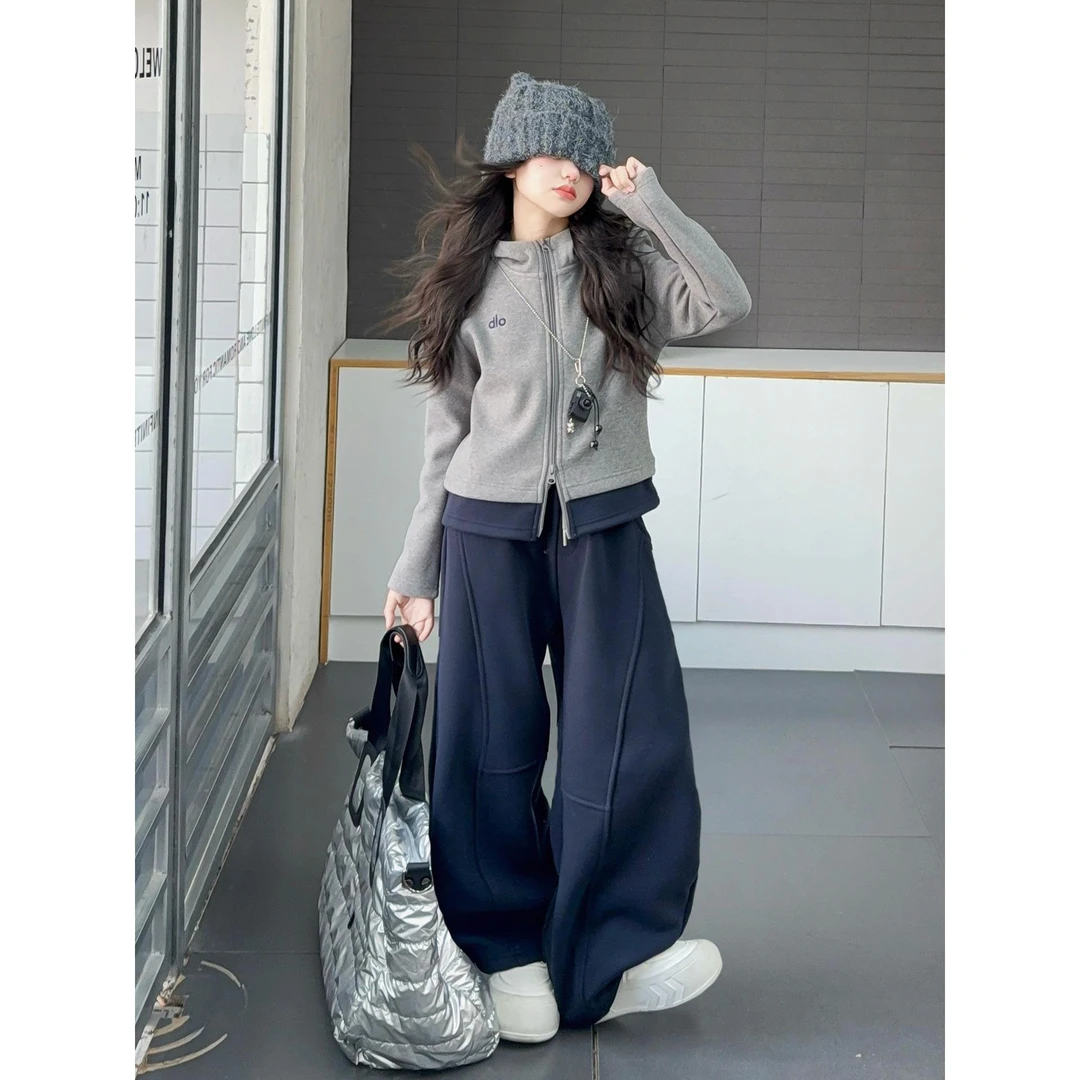 女童套装2025秋装洋气时髦儿童卫衣两件套加绒加厚秋冬季女孩大童