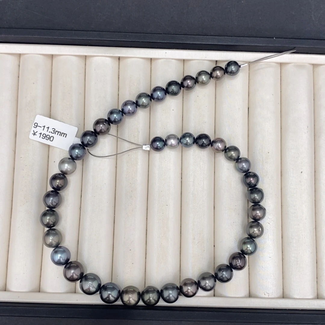 海水珍珠未镶嵌颈饰我****河大溪地项链9-11.3瑶