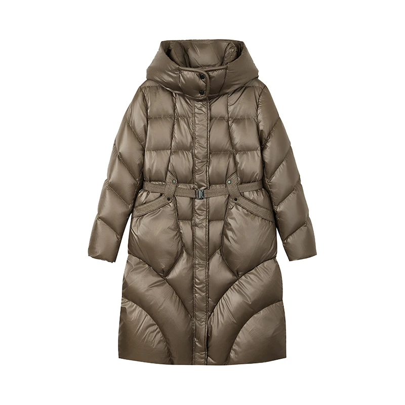 【柠檬专属】高级时尚加厚显瘦连帽外套保暖羽绒服X10BYS8697