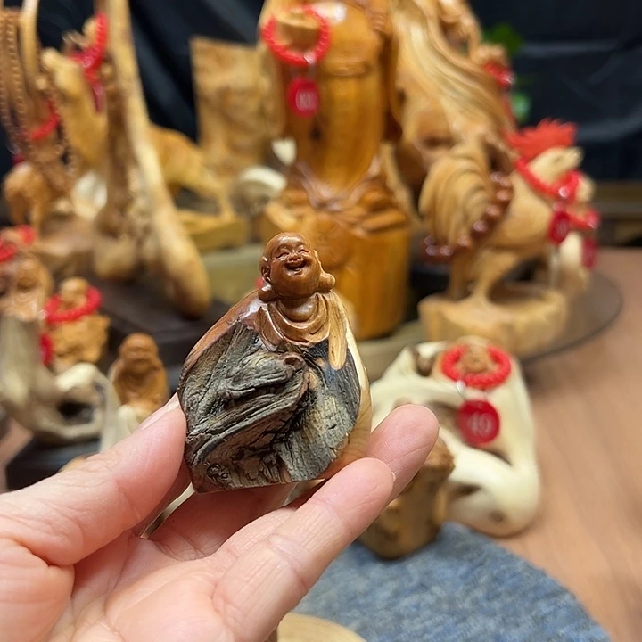柏木无事牌崖柏摆件