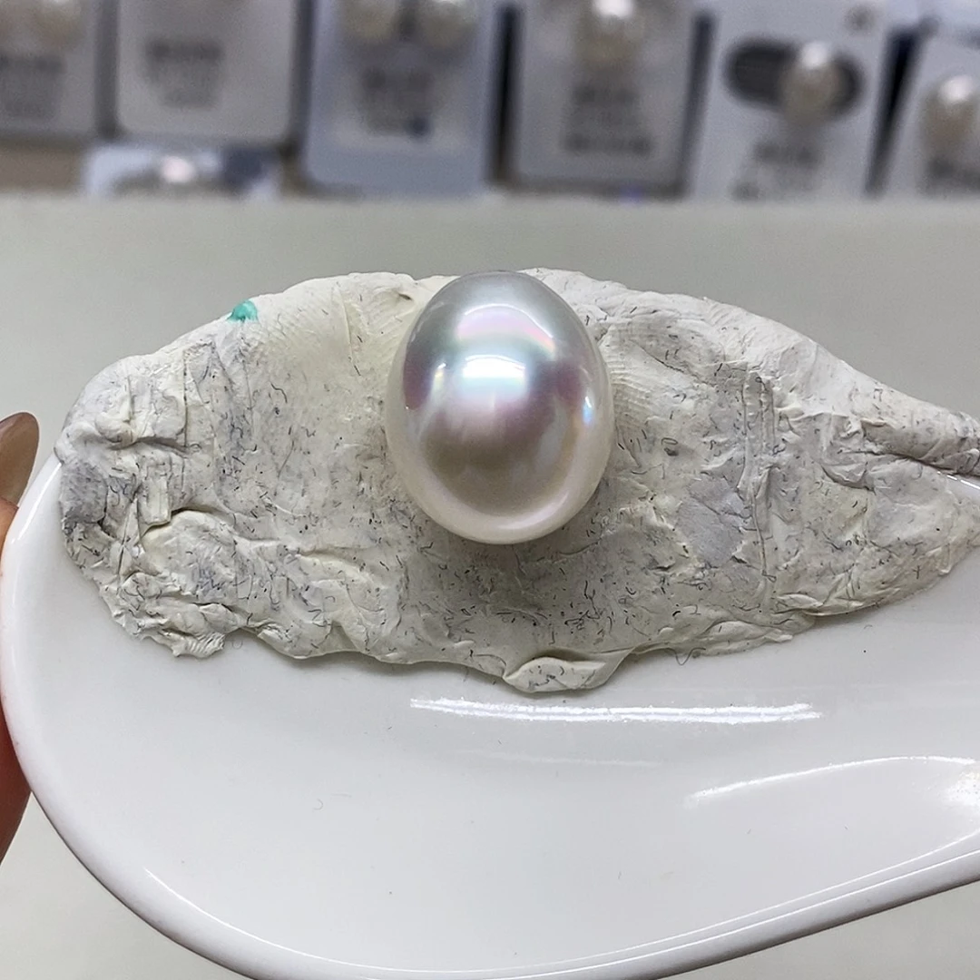 未镶嵌海水珍珠澳白炫彩单颗特价不退换