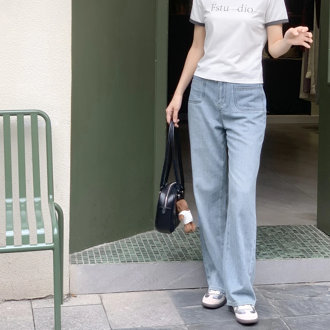 【现货】- FS401X083抽绳牛仔裤