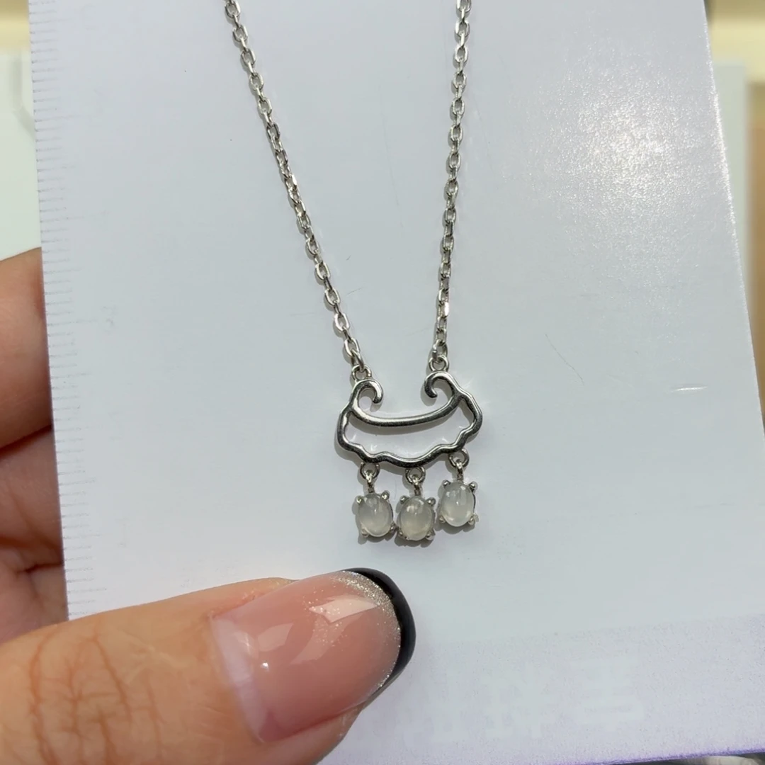 翡翠银S925镶嵌颈饰套链