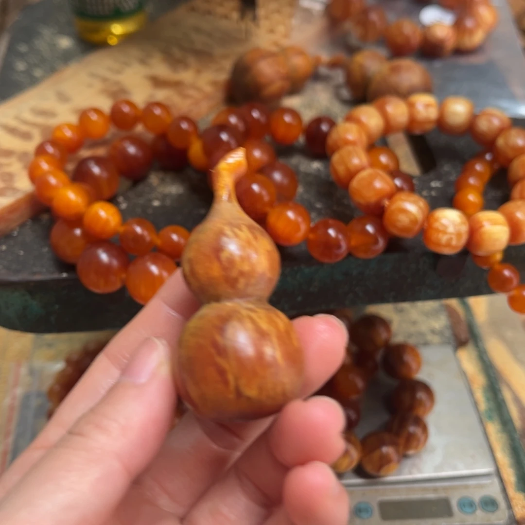 追***暖手串/手链松木（琥珀木）葫芦透