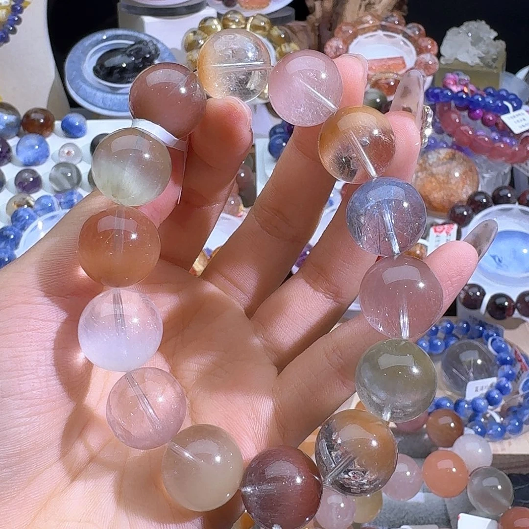 水晶手链未镶嵌天然巴西兔毛手串2