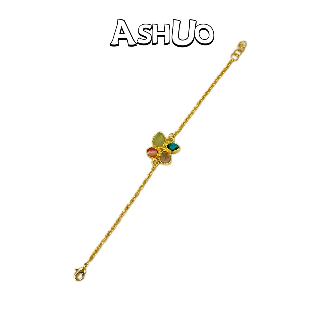 铜合金玻璃手链 阿烁中古 RockMe 手链as10506