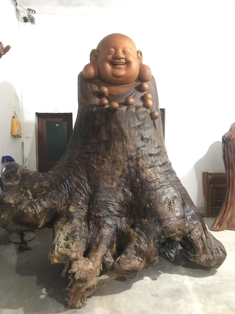 大佛  弥勒佛 笑口常开 香樟木 纯手工制作