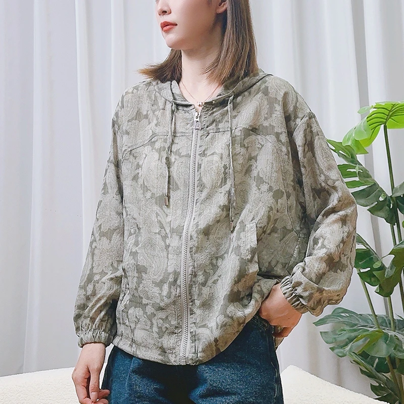 2025新款防晒衣休闲百搭短款防晒外套夏季薄款户外连帽防晒衫079