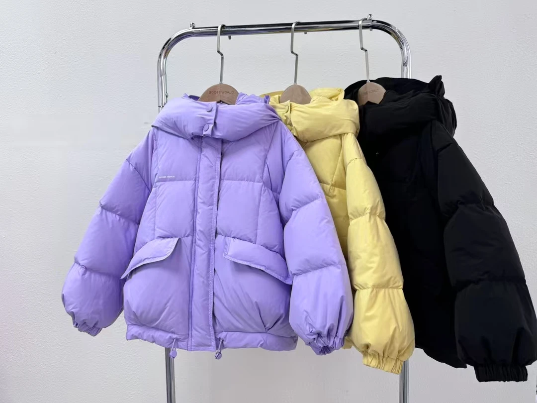 4204款花郎家品牌羽绒服儿童时尚休闲连帽宽松加厚韩版冬季