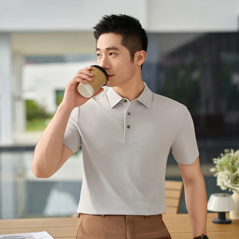 【凉感新氧棉】polo衫男夏季新款休闲SORONA保罗衫翻领短袖t恤男士