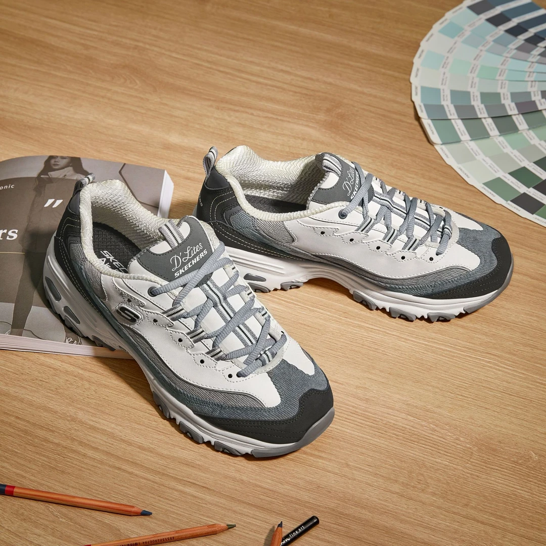 【耶乳大理石】斯凯奇奶茶熊美拉德女休闲运动时尚复古老爹鞋149906