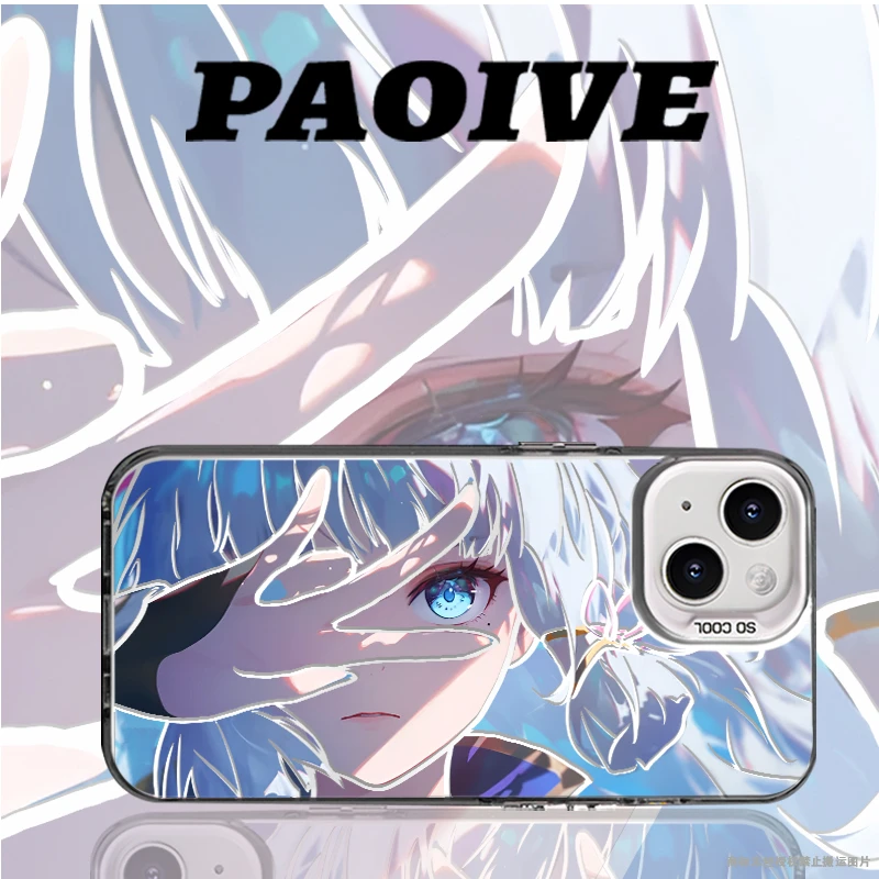 神里绫华创意适用苹果华为vivo一加iPhone小米三星防摔彩银手机壳