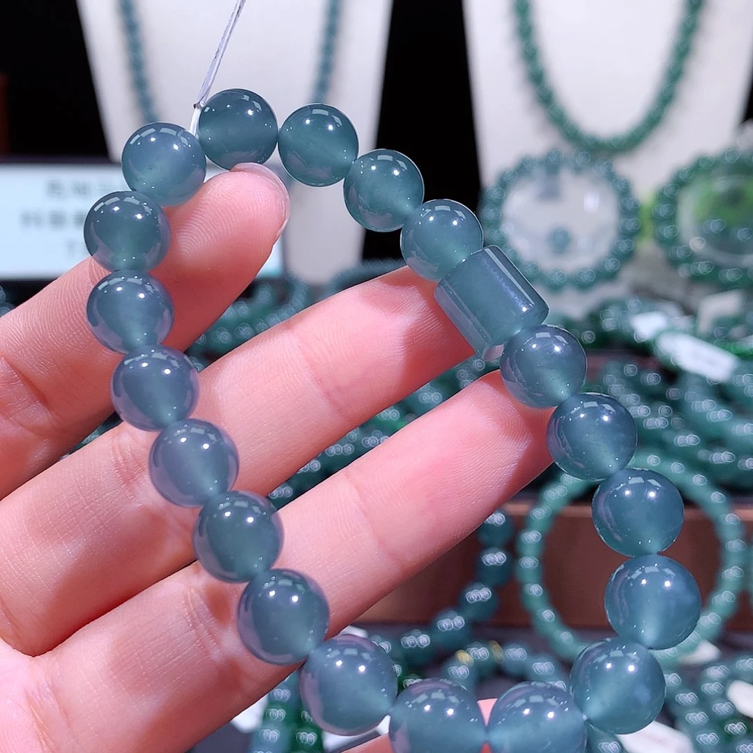 翡翠未镶嵌手链天然a货翡翠手串9.8