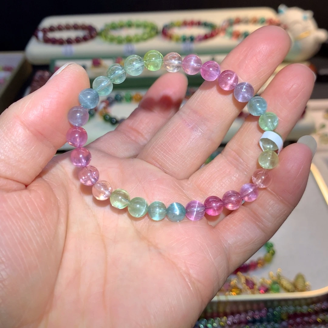 碧玺未镶嵌手串猫眼碧玺手链