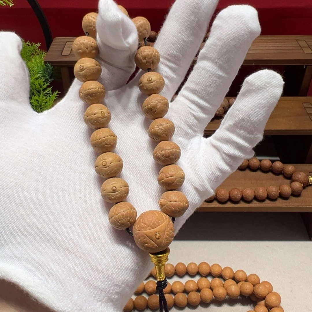 A***A凤眼菩提手串13mm实心下播加俩籽
