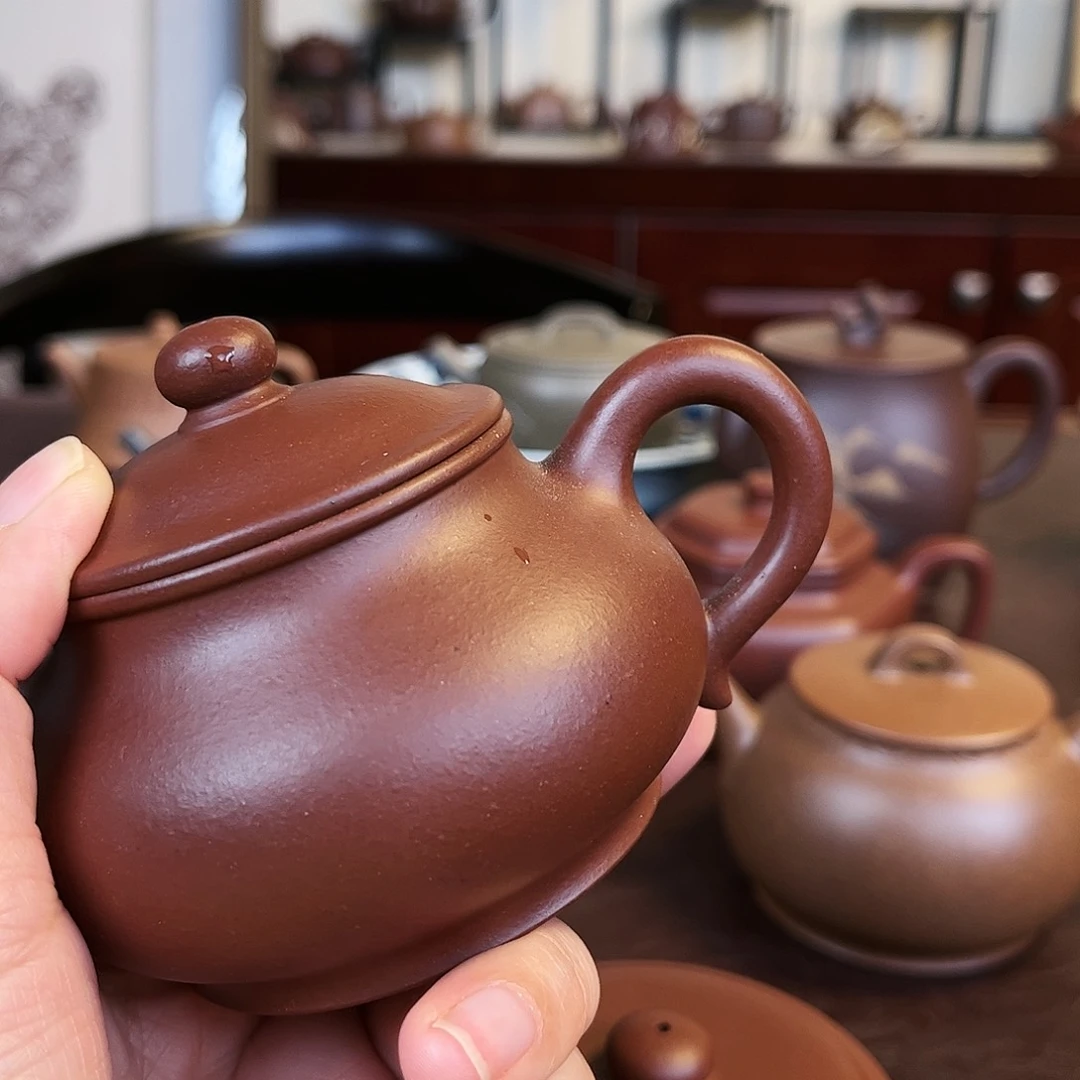 紫砂茶壶灰****嘿微瑕潘壶壶