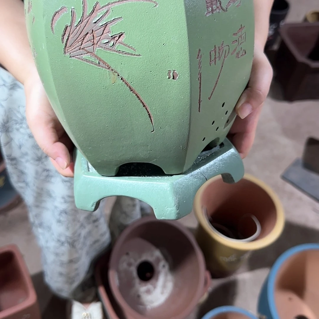 紫砂花盆瑕疵18 20