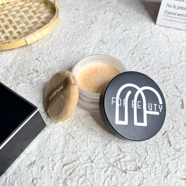 MUHFARI柔肤水感空气蜜粉持久哑光定妆粉