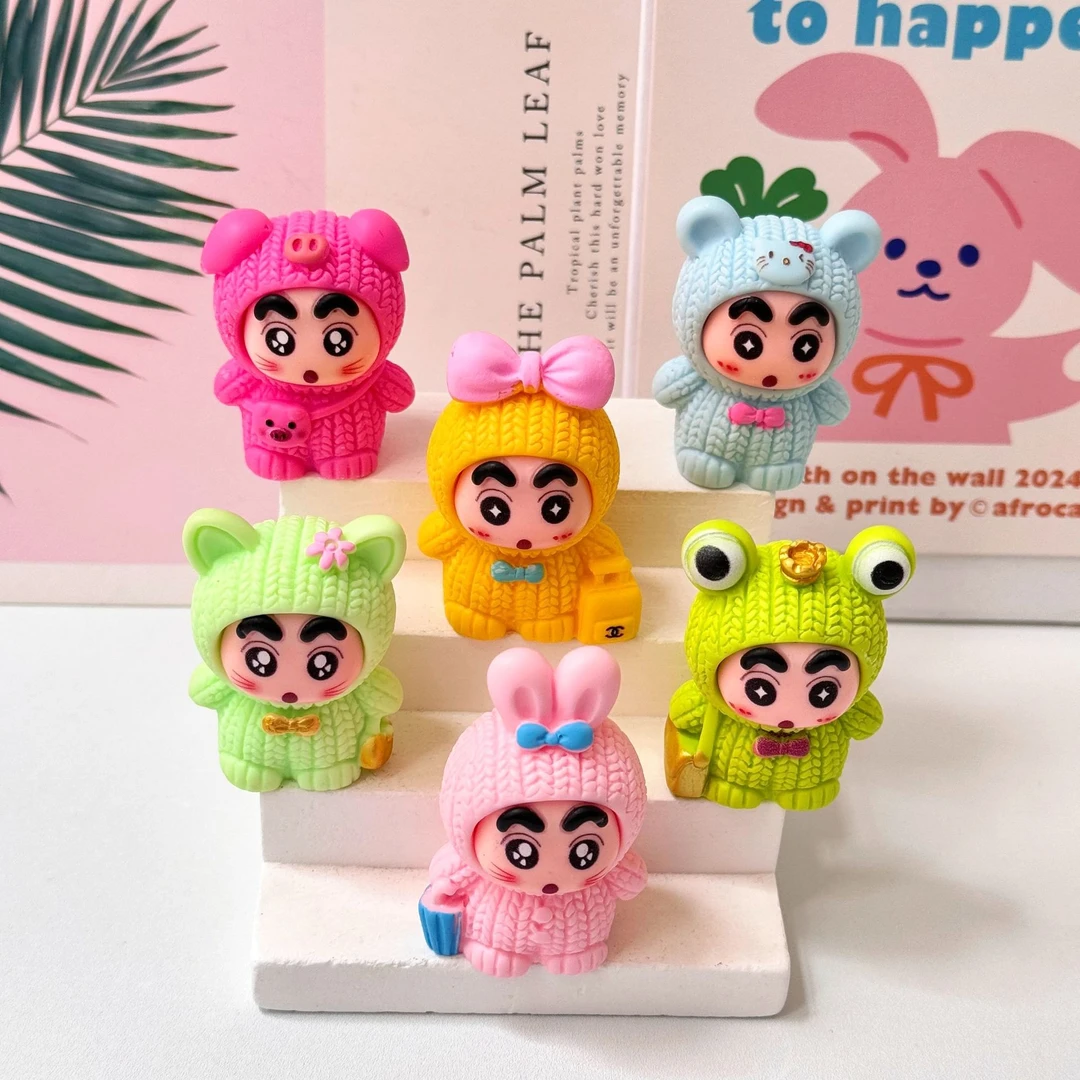 【许愿+对碰+九宫格】手感漆三丽鸥毛衣小新diy树脂车载桌面小摆件