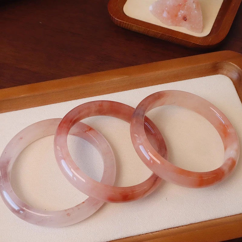 非金属布艺手镯 时尚金丝桃花酿粉色扁条手镯多样性发货拍一发一