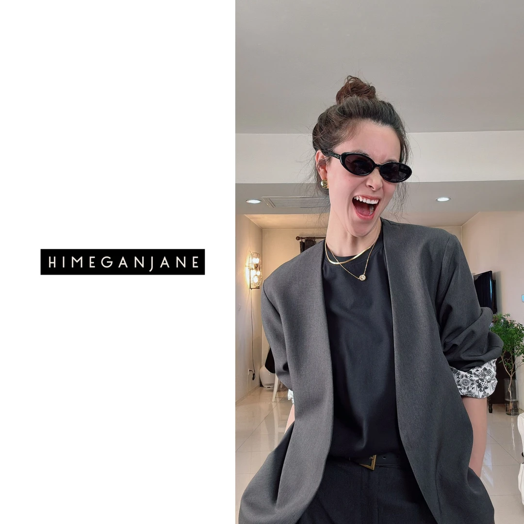 HIMEGANJANE “小宋佳”腰果花内里无领西装 极简西服外套73831