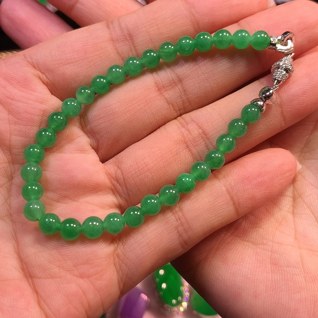 18K金镶嵌手链翡翠