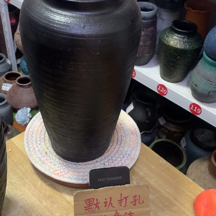 【闪购商品】红陶粗糙盆默认打孔高34口11