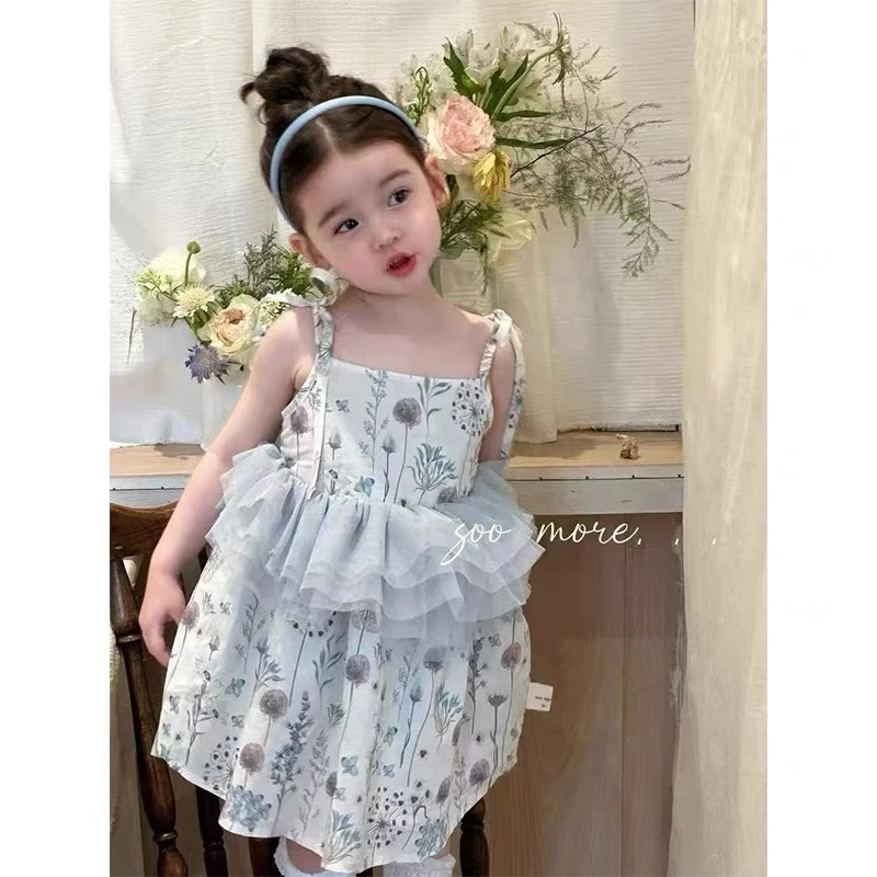 A206 连衣裙碎花女夏季蓬蓬裙公主风女孩裙子