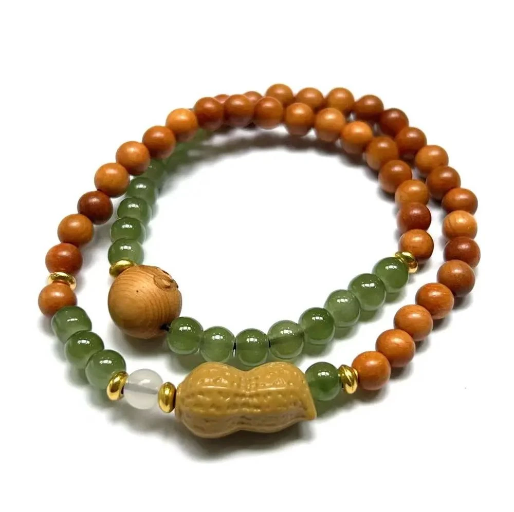 S0582 黄金檀拼色单圈手串 无礼盒