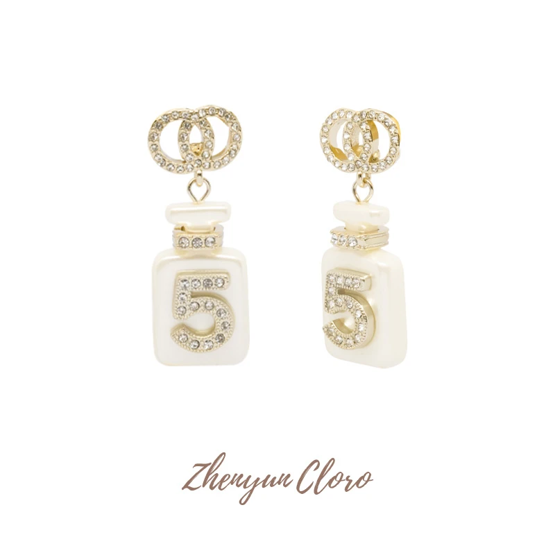 铜合金耳饰 双C香水瓶5号耳环 MX007