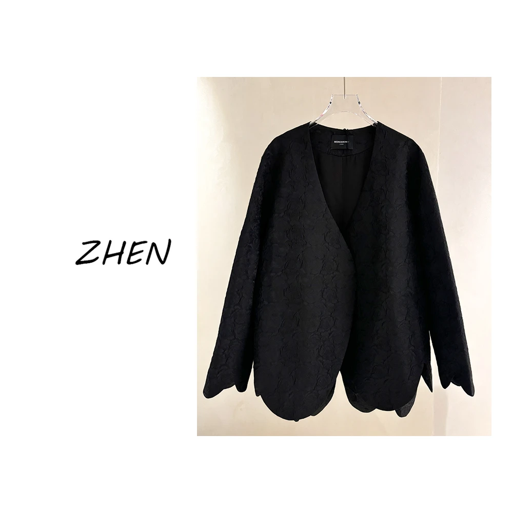 【ZHEN】25K00088 2025气质显瘦时尚百搭上新小众设计感外套