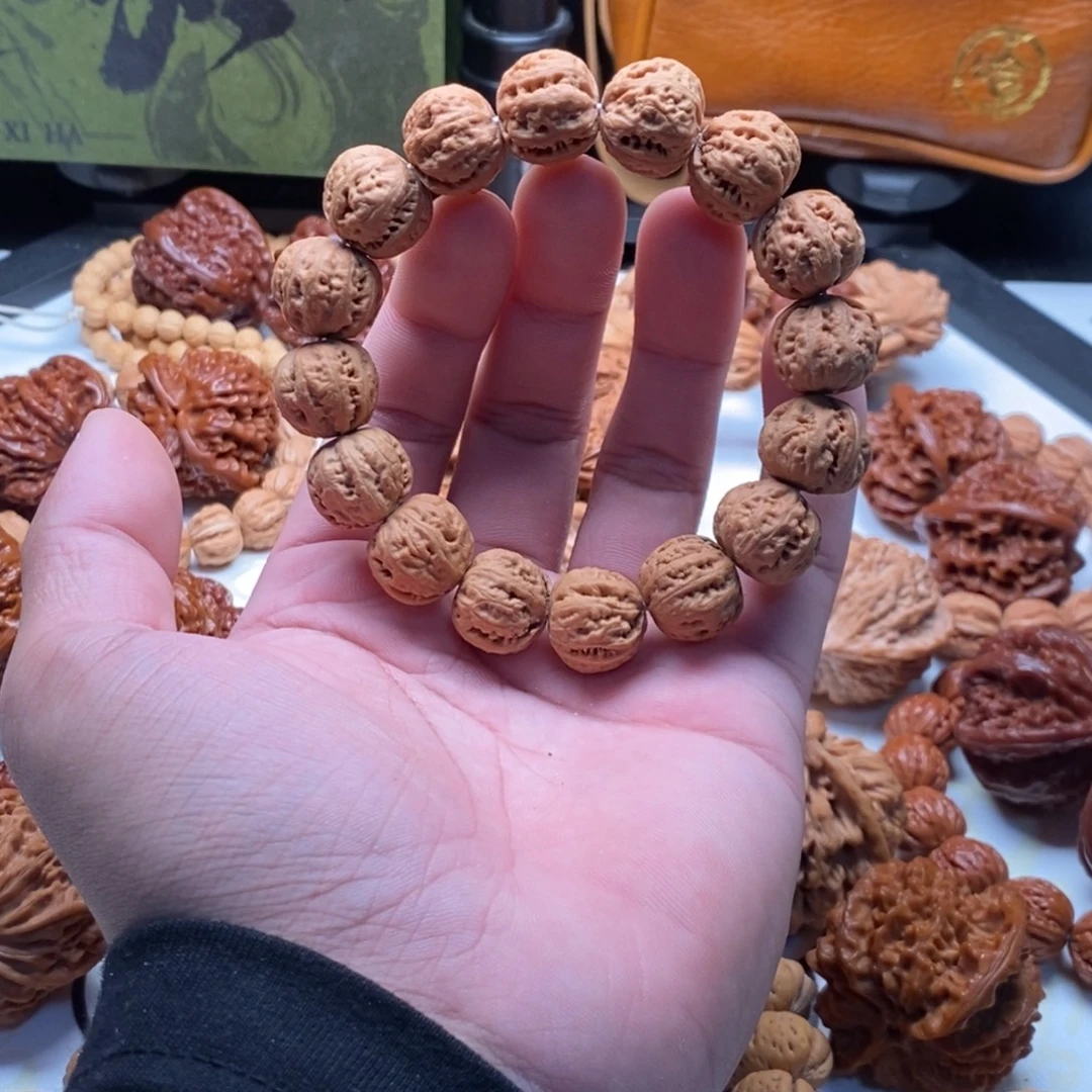 把件文玩核桃17x15粗筋京八棱