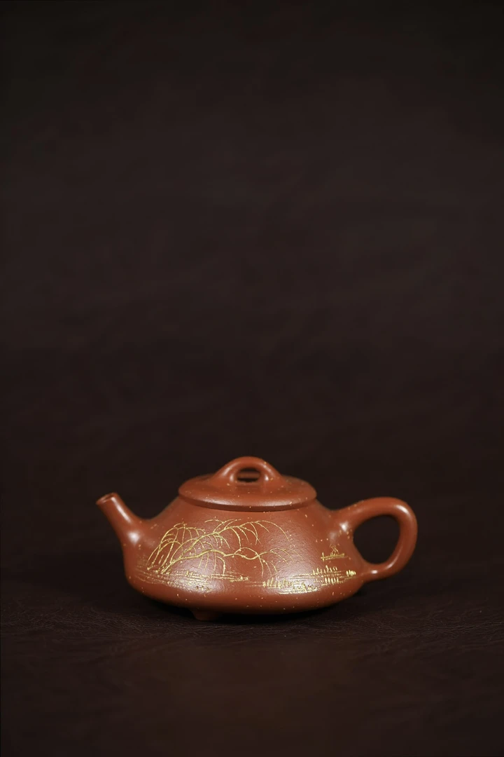 观云堂 紫砂全手工 友瓢 宁国红 手工茶壶