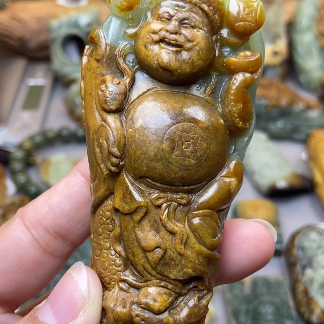 z***g岫岩河磨玉（透闪石质玉）未镶嵌珠宝奇石