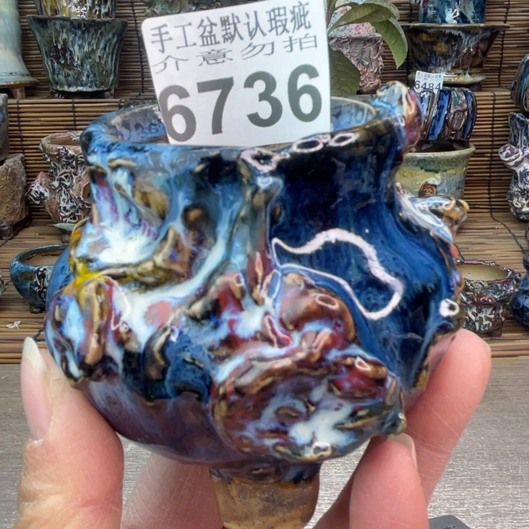 手工花盆默认瑕疵完美者勿拍