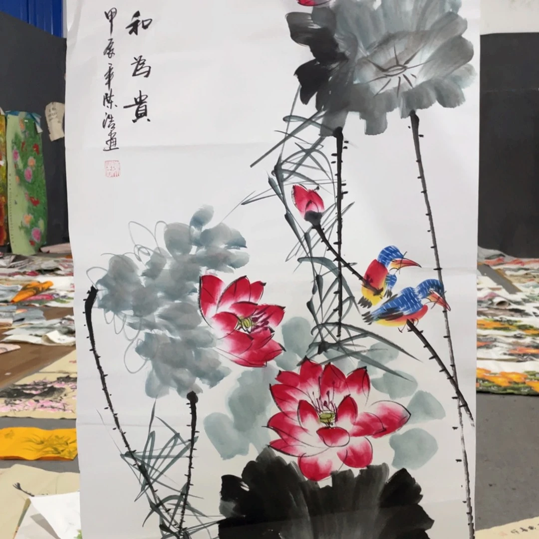 国画国画作品画心一张