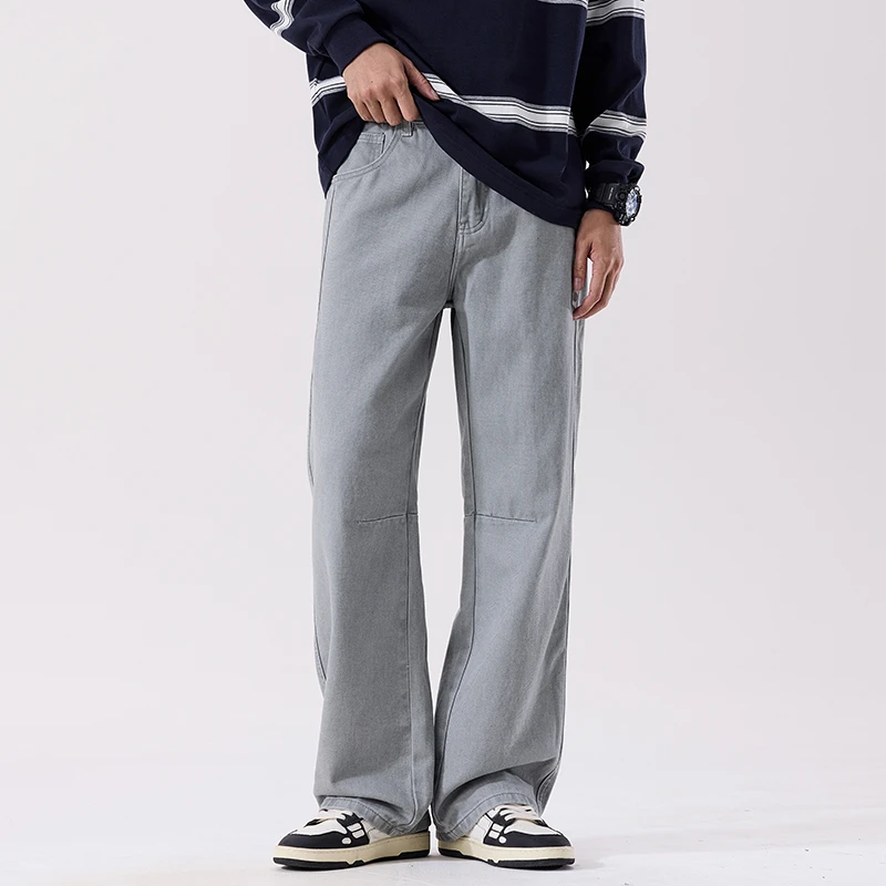 新款直筒宽松阔腿裤上市年份季节2025年春季休闲裤美式百搭复古