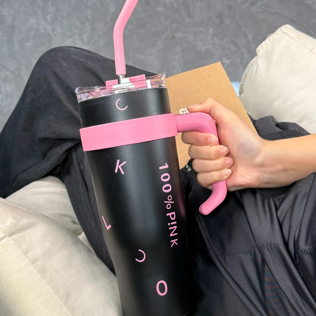 刀妹网红保温杯女生吸管水杯ins冰霸杯新款2025学生可爱生日礼物