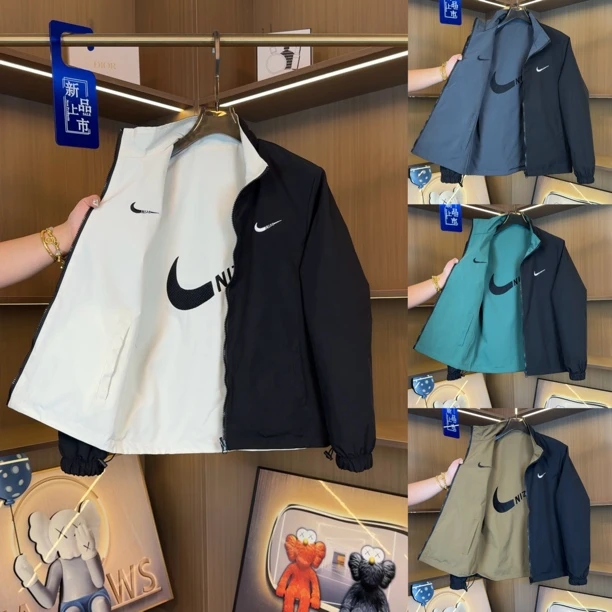 【两面穿】休闲立领刺绣长袖两面穿时尚上衣外套701秋冬