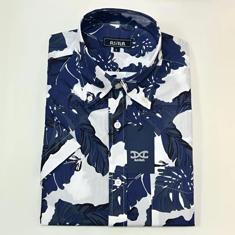 高端男士全棉印花短袖