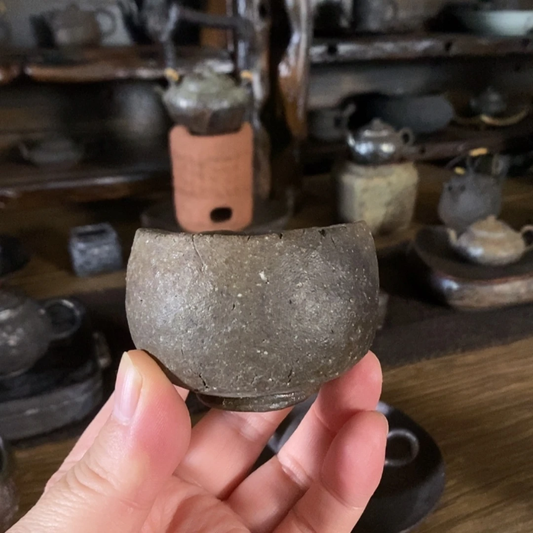 手工制作柴烧茶具