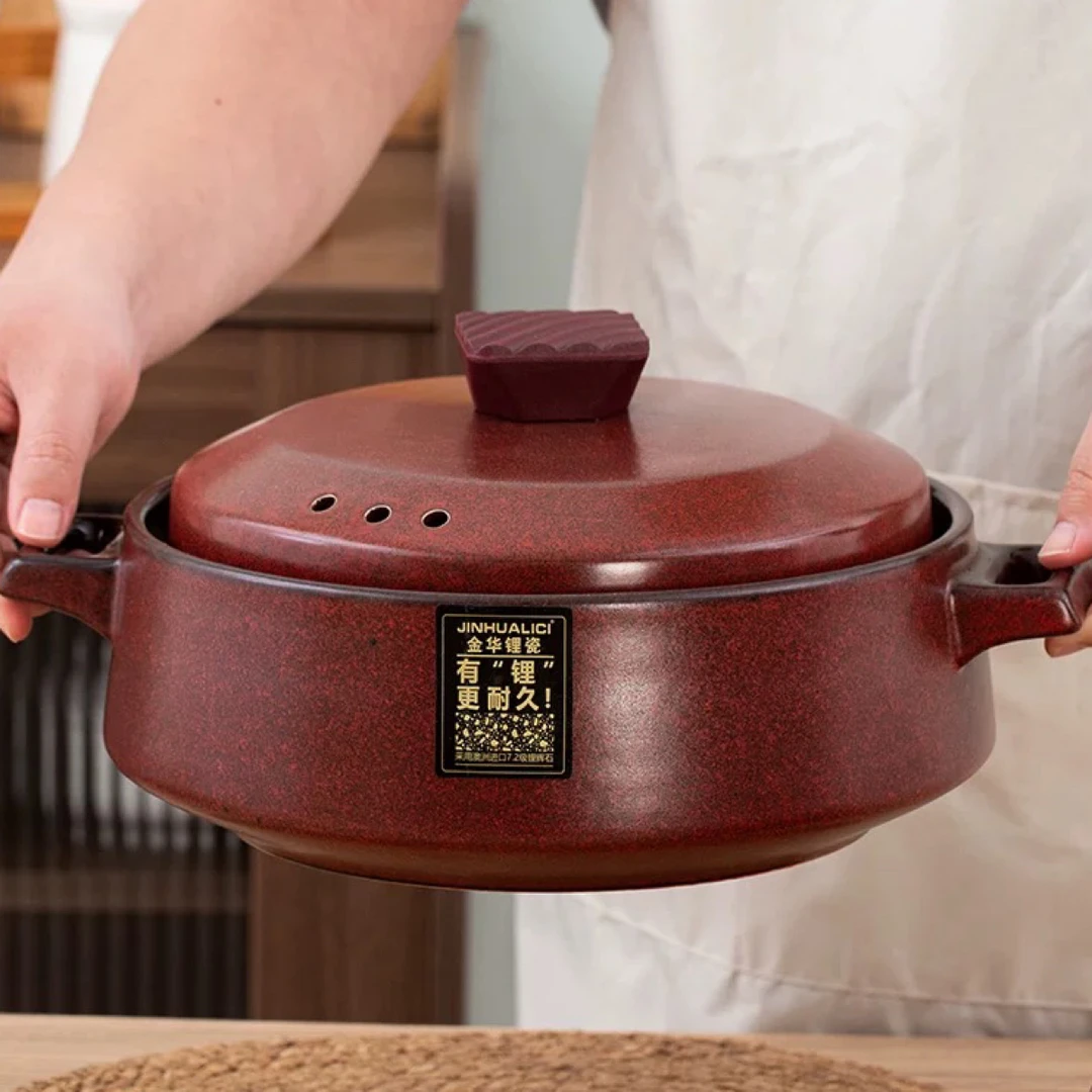 砂锅煲家用加厚浅口沙锅可炒菜明火耐高温干烧陶瓷彩釉煲仔饭炖锅