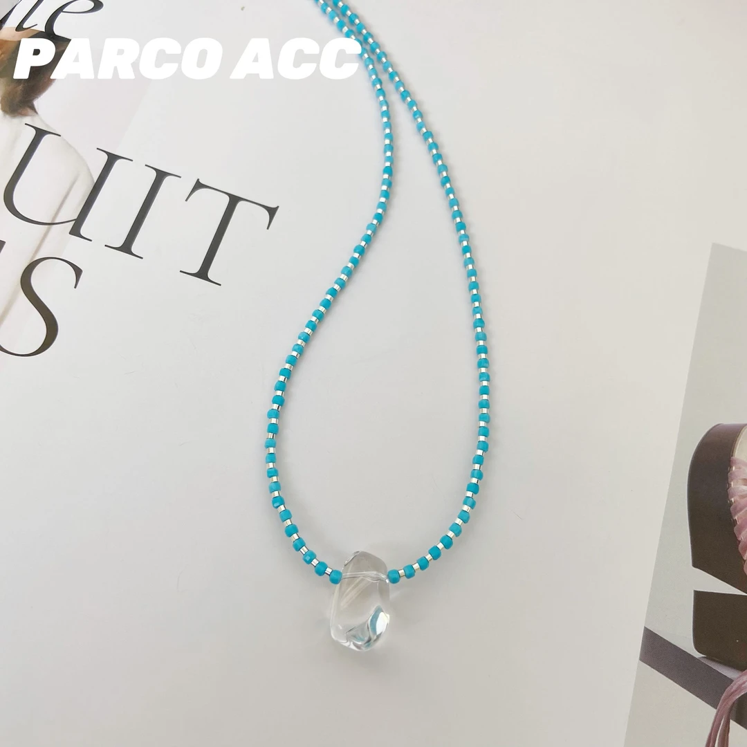 链子925银 E204  海洋系列白水项链