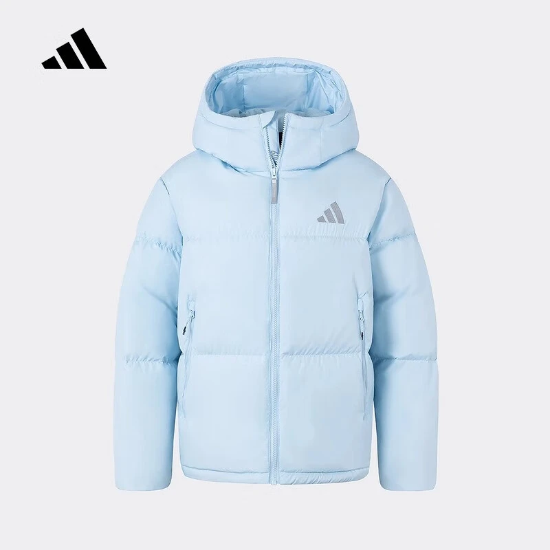 adidas冬季新款运动连帽防风保暖夹克外套 JV6190