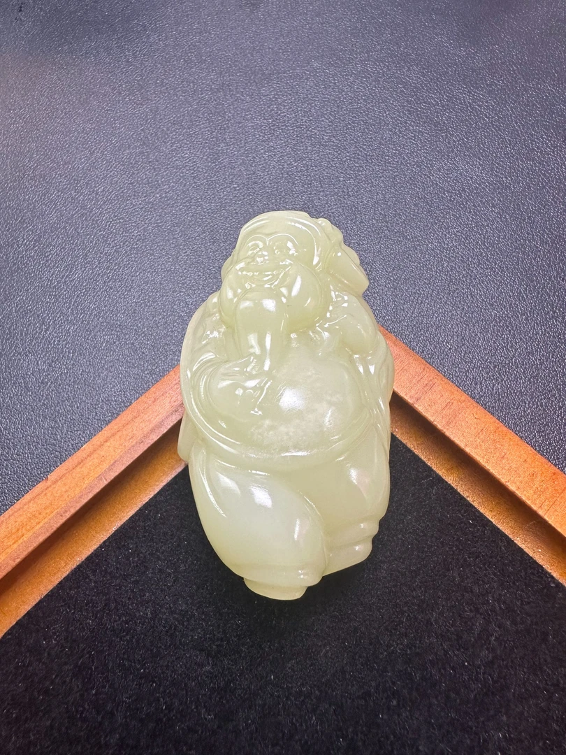 天然青海料晴水财神A12